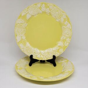 Poppytrail "FLORA LACE" Set Of 2 Floral 10 1/2" Vintage Dinner Plates 1975-1978